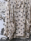 Mutedance 25 Spring/Summer Silk Slant-Breasted Bouquet Top MD-MD25SS124-HOARY MD25SS123